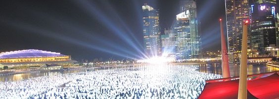 Marina Bay Count Down on 31 Dec 2010